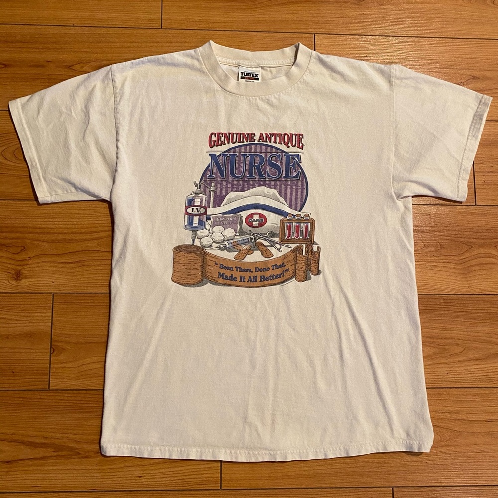 1998 genuine antique nurse t-shirt